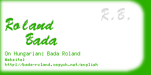 roland bada business card